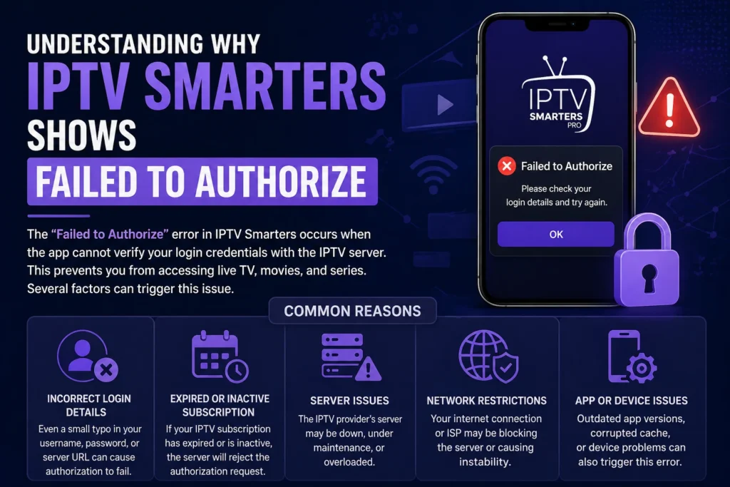 Understanding Why IPTV Smarters Shows Failed to Authorize
