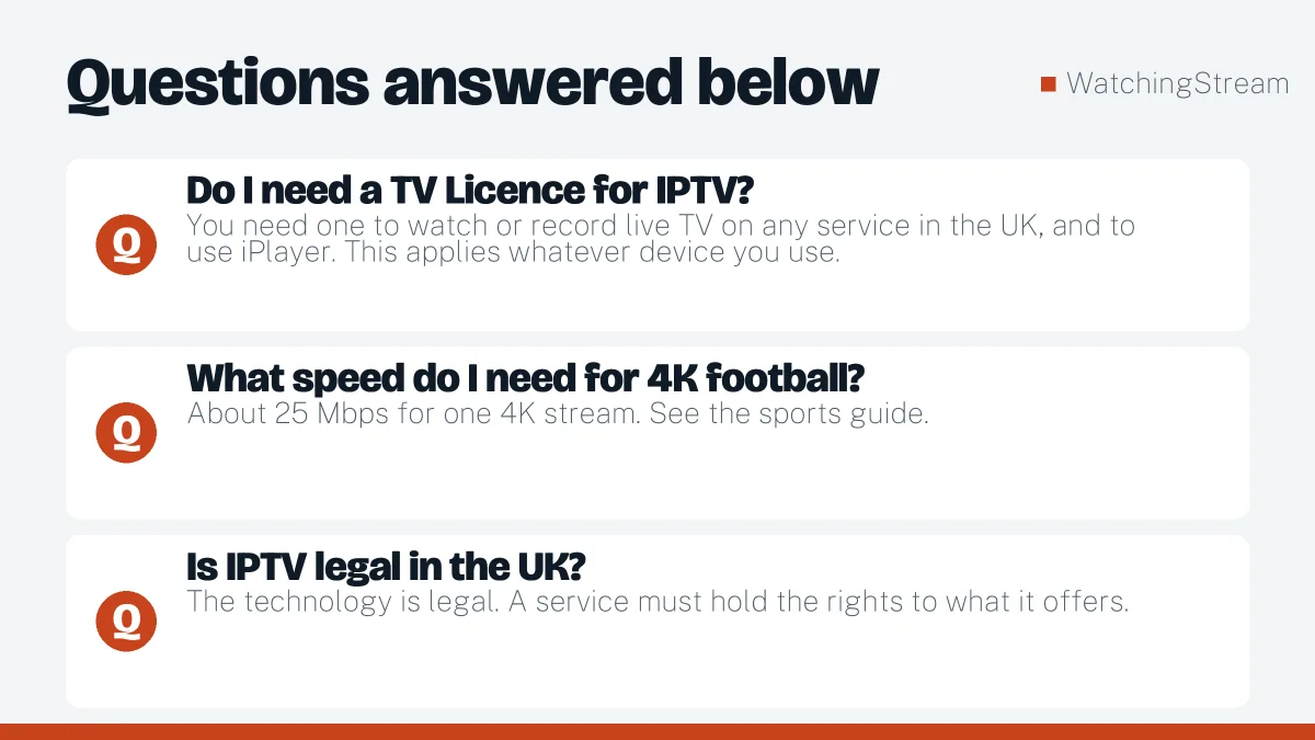 Frequently asked questions: Best IPTV UK: How to Choose a Service as a UK Viewer