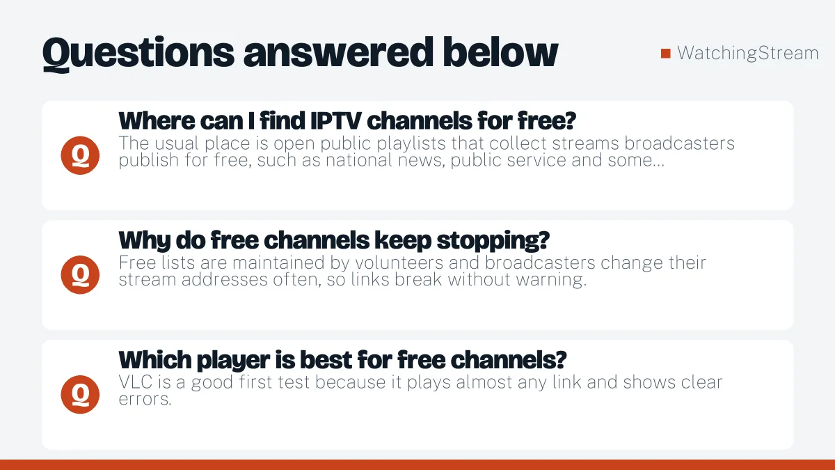 Frequently asked questions: Find Free IPTV Channels: How Public Playlists Work