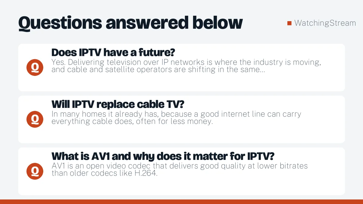 Frequently asked questions: The Future of IPTV: 8 Trends Shaping How We Watch TV