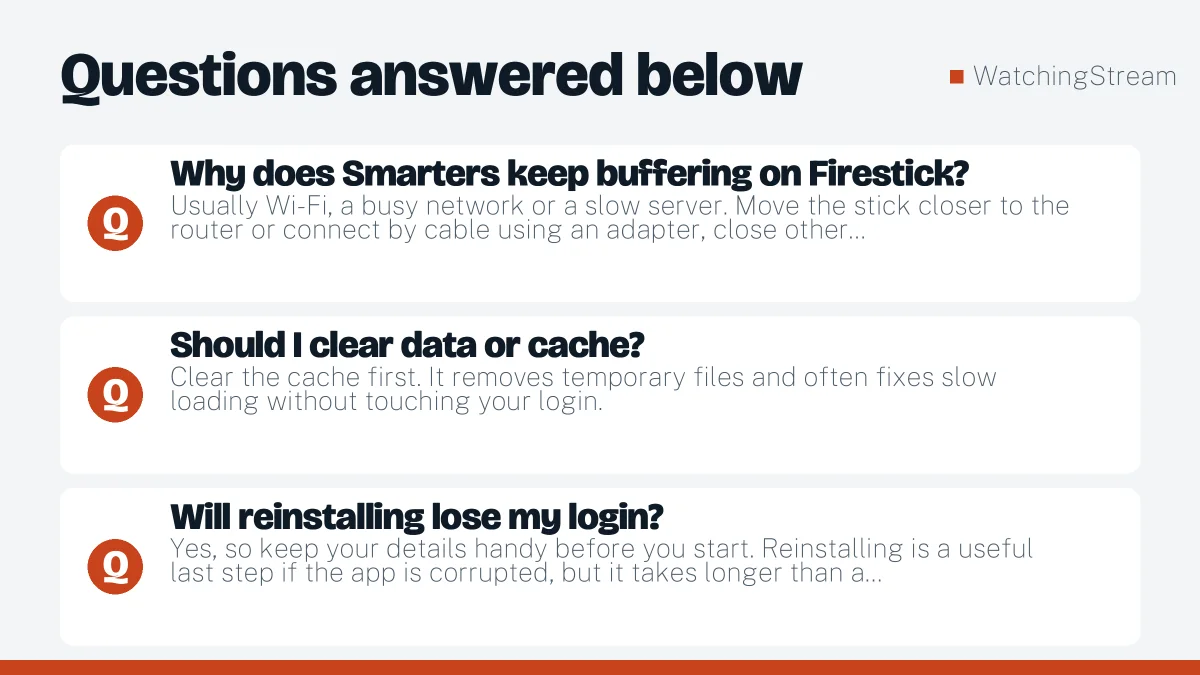 Frequently asked questions: IPTV Smarters Pro Not Working on Firestick: 8 Easy Fixes