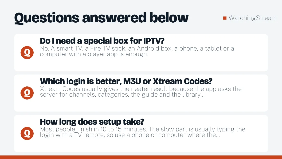 Frequently asked questions: Setting IPTV Up: A Beginner's Guide From Zero to First Channel