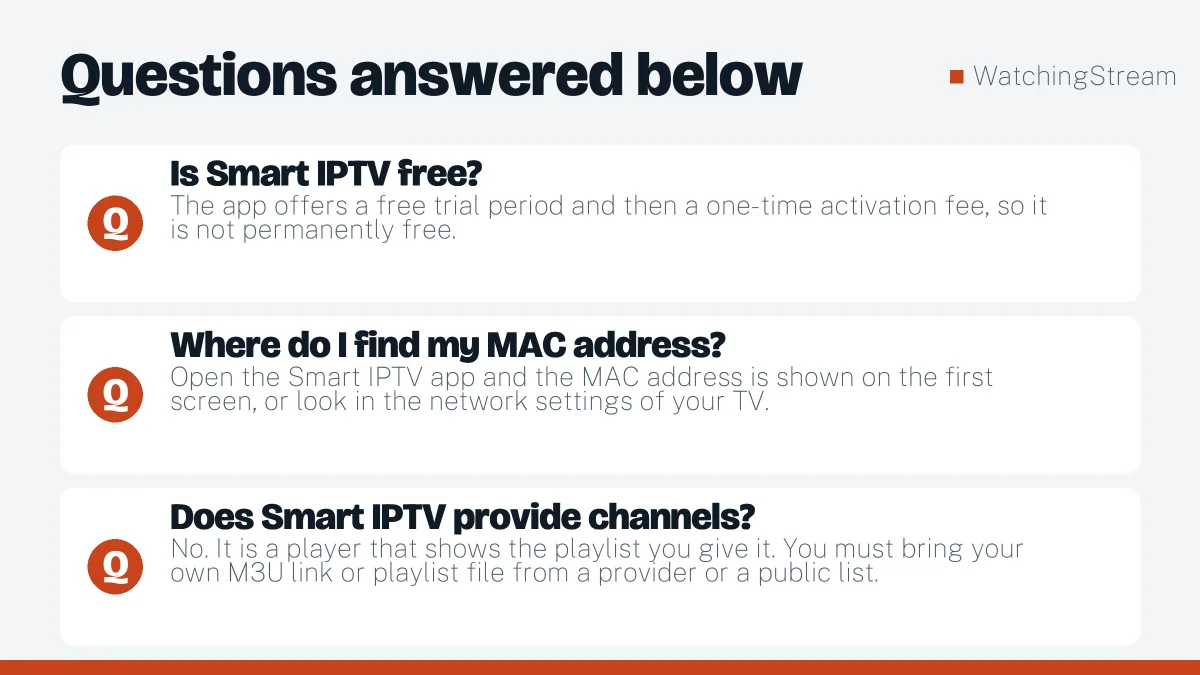 Frequently asked questions: How to Set Up Smart IPTV on Any Device