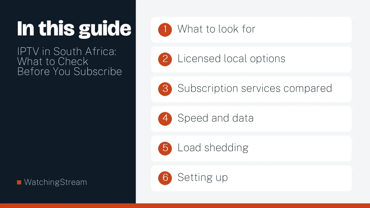 What this guide covers: IPTV in South Africa: What to Check Before You Subscribe