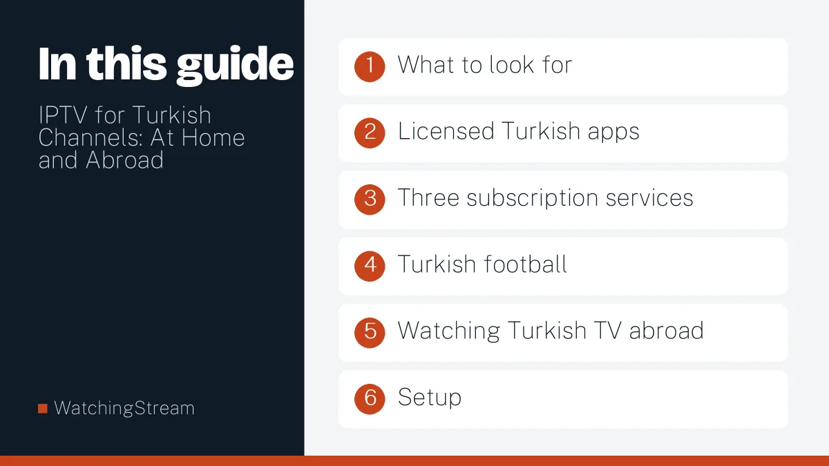 What this guide covers: IPTV for Turkish Channels: At Home and Abroad