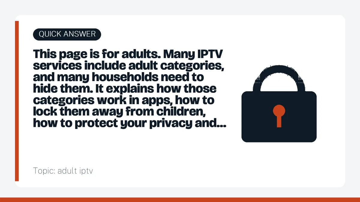 Quick answer: adult iptv