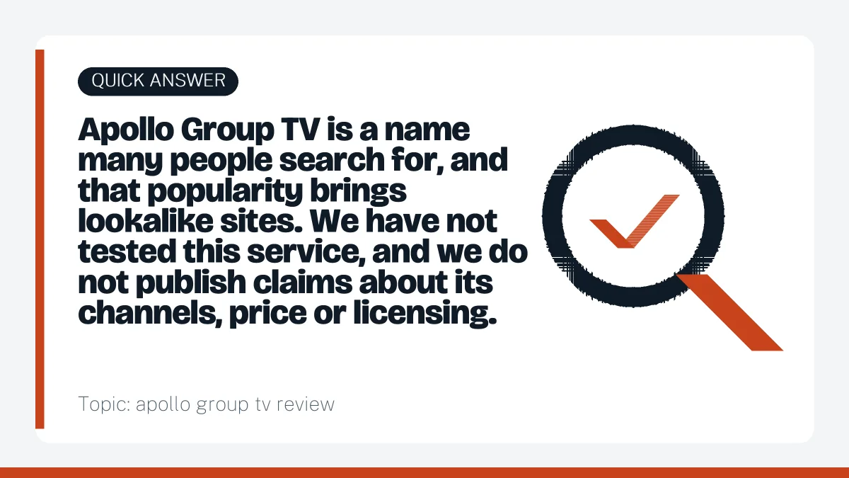 Quick answer: apollo group tv review