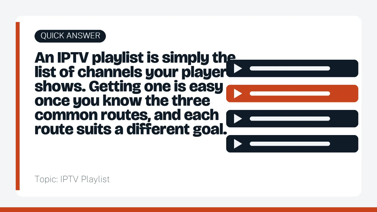 Quick answer: IPTV Playlist