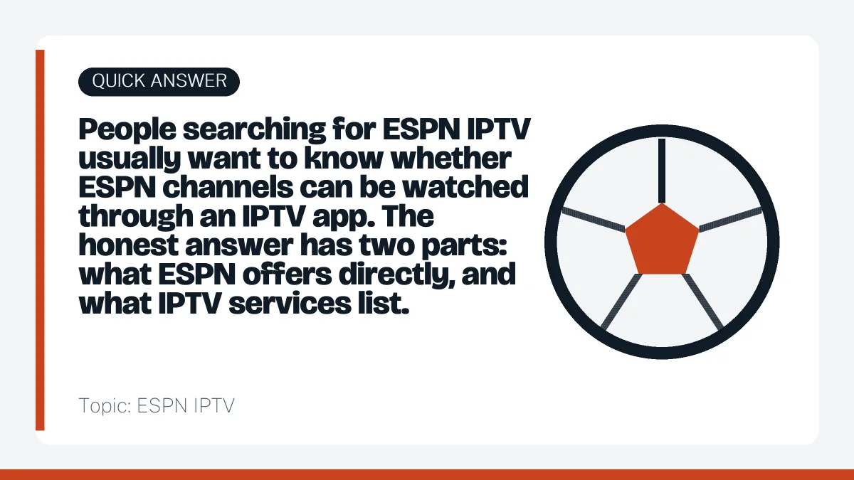 Quick answer: ESPN IPTV