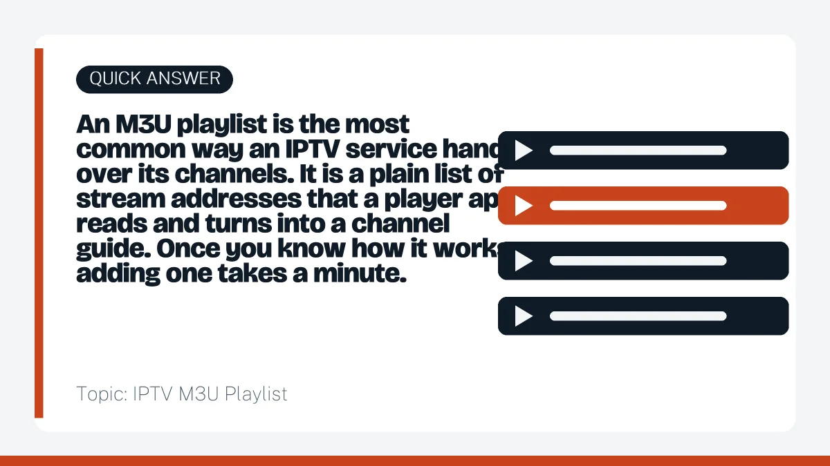 Quick answer: IPTV M3U Playlist